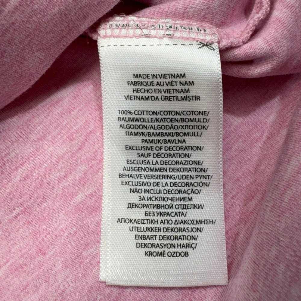 Ralph Lauren Polo Shirt Mens Large Pink Classic Fit Heathered Pony Tip Collar